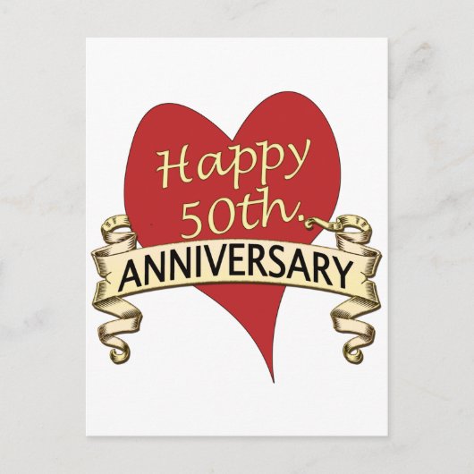 50ste. Verjaardag Briefkaart (Voorkant)