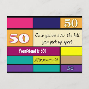 50ste verjaardag Briefkaart