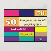 50ste verjaardag Briefkaart (Voorkant)