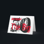 50ste verjaardag, broeder, rode, witte tekst op zw kaart<br><div class="desc">Een zwarte achtergrond met witte en rode tekst,  op deze 50e verjaardag groet voor een broer. Mijn grappige gedachten groeten.</div>