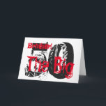 50ste verjaardag, broeder, rode, witte tekst op zw kaart<br><div class="desc">Een zwarte achtergrond met witte en rode tekst,  op deze 50e verjaardag groet voor een broer. Mijn grappige gedachten groeten.</div>