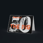 50ste verjaardag, broeder, sinaasappel, zwart, wit kaart<br><div class="desc">Een witte achtergrond met zwarte en oranje tekst op deze 50e verjaardagsgroet voor een broeder. Mijn grappige gedachten groeten.</div>