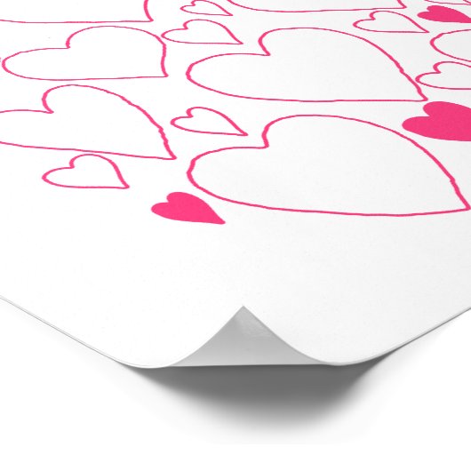 50ste verjaardag cadeau elke kleur gastboek poster (Hoek)