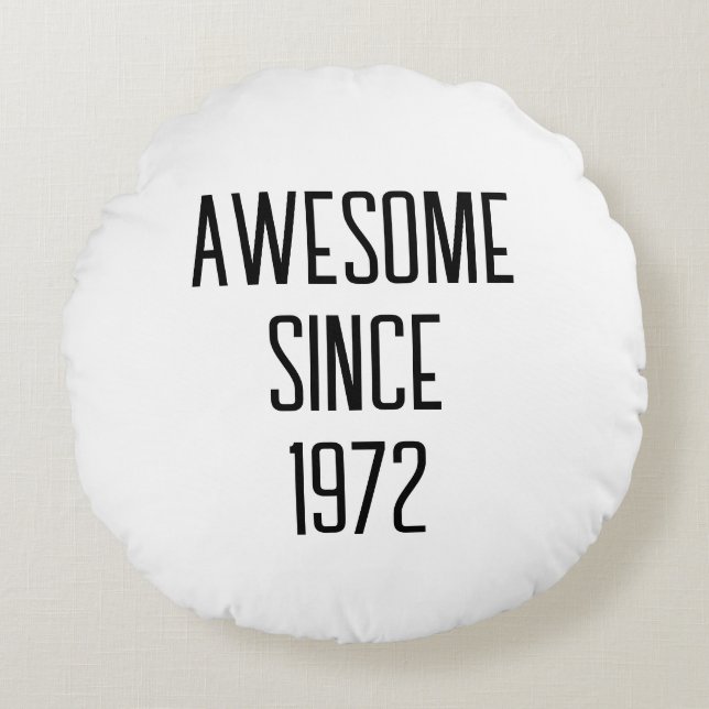 50ste verjaardag cadeau Vijftig jaar oude typograf Rond Kussen (Voorkant)