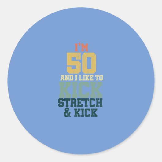 50ste verjaardag cadeau voor mannen en vrouwen...  ronde sticker (Voorkant)