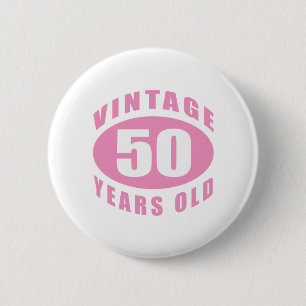 50ste verjaardag cadeautjes voor haar ronde button 5,7 cm