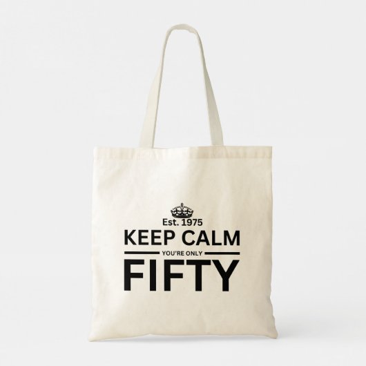 50ste verjaardag Canvas tas (Achterkant)