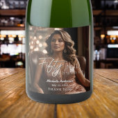 50ste verjaardag Champagne Label Sparkling Wijnetiket