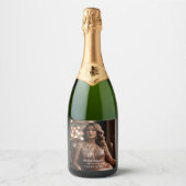 50ste verjaardag Champagne Label Sparkling Wijnetiket (Voorkant)