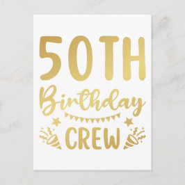50ste verjaardag crew 50 feest crew briefkaart
