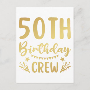 50ste verjaardag Crew 50 Feest Crew Briefkaart