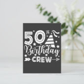 50ste verjaardag Crew 50 Feest Crew Briefkaart (Staand voorkant)