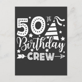 50ste verjaardag Crew 50 Feest Crew Briefkaart