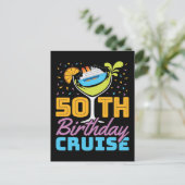50ste verjaardag cruise briefkaart (Staand voorkant)