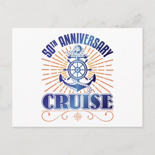 50ste verjaardag cruise briefkaart (Voorkant)