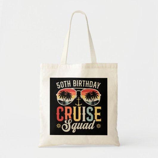 50ste verjaardag Cruise Squad Familie Matching Tote Bag (Voorkant)