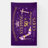 50ste verjaardag, dames, Christelijk Spandoek (Verticaal)