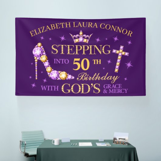 50ste verjaardag, dames, Christelijk Spandoek (Beurs)