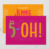 50ste verjaardag - de Grote 5-OH! Kaart (Voorkant / Achterkant)