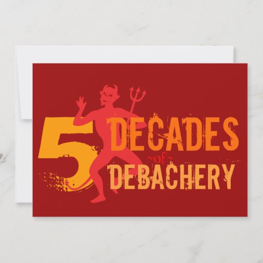 50ste verjaardag - De hel van een partij Kaart (Voorkant)