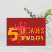 50ste verjaardag - De hel van een partij Kaart (Staand voorkant)