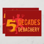 50ste verjaardag - De hel van een partij Kaart (Voorkant / Achterkant)