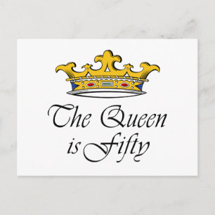 50ste verjaardag De koningin is 50! Briefkaart