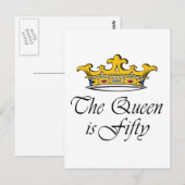 50ste verjaardag De koningin is 50! Briefkaart (Voorkant / Achterkant)