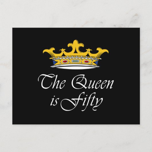 50ste verjaardag De koningin is 50! Briefkaart (Voorkant)