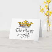 50ste verjaardag De koningin is 50! Kaart (Gele Bloem)