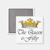 50ste verjaardag De koningin is 50! Magneet (Voorkant / Achterkant)