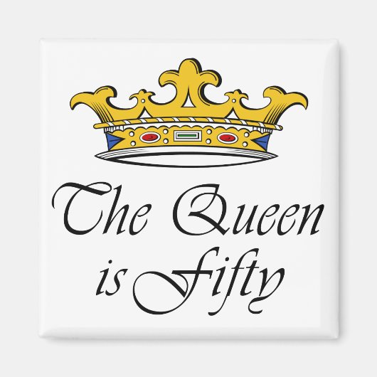 50ste verjaardag De koningin is 50! Magneet (Voorkant)