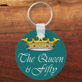 50ste verjaardag De koningin is 50! Sleutelhanger (Voorkant)