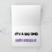 50ste verjaardag dochter, zwart & mauve tekst, wit kaart (Binnen)