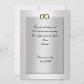 50ste verjaardag Eetuitnodiging elegant Kaart (Achterkant)