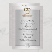 50ste verjaardag Eetuitnodiging elegant Kaart (Voorkant / Achterkant)