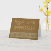 50ste verjaardag elegant kaart (Gele Bloem)