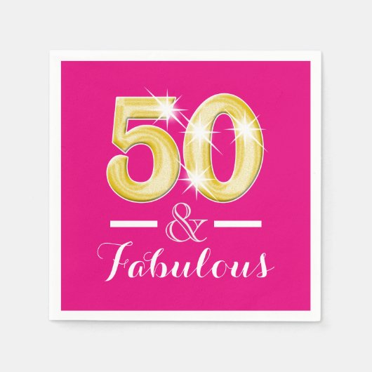 50ste verjaardag en fantastische vrouwen servetten (Voorkant)