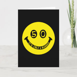50ste verjaardag Face, het is maar een getal! Kaart