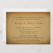 50ste verjaardag Fancy Feather 2 Foto uitnodiginge Kaart (Achterkant)