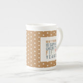 50ste verjaardag feest decor of verjaardagscadeau porselein kop (Voorkant rechts)