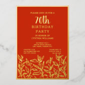 50ste verjaardag feest Folie uitnodiging (Voorkant)