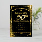 50ste verjaardag Folie uitnodiging (Staand Voorkant)