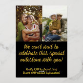 50ste verjaardag Folie uitnodiging (Achterkant)