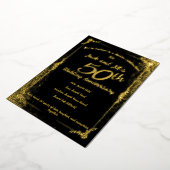 50ste verjaardag Folie uitnodiging (Gedraaid)