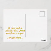 50ste verjaardag Folie uitnodigingskaart Folie Uitnodiging Briefkaart (Achterkant)