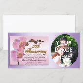 50ste verjaardag foto Bedankt Pink Orchids (Voorkant / Achterkant)