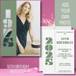 50ste verjaardag foto geboren 1975 Uitnodiging