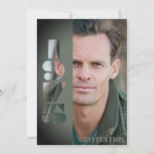 50ste verjaardag foto geboren 1975 Uitnodiging (Voorkant)