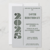 50ste verjaardag foto geboren 1975 Uitnodiging (Achterkant)